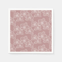 Linear Orchid | Chic Botanical Floral Dusty Pink