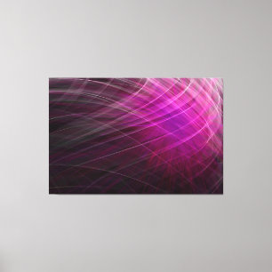Linear Pattern Purple - Canvas Print