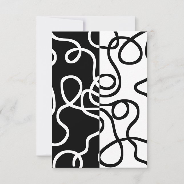 Linear Persuasion I: Abstract Black & White Card (Front)