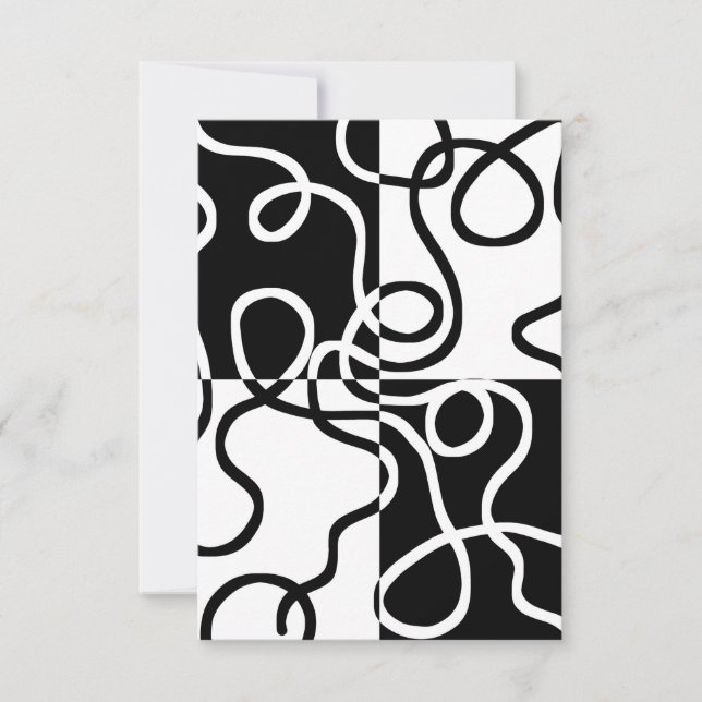 Linear Persuasion II: Abstract Black & White Card (Front)