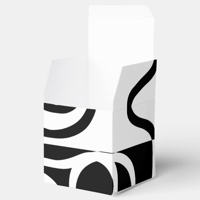 Linear Persuasion II: Abstract Black & White Favor Box (Opened)