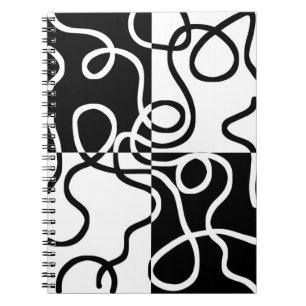 Linear Persuasion II: Abstract Black & White Notebook