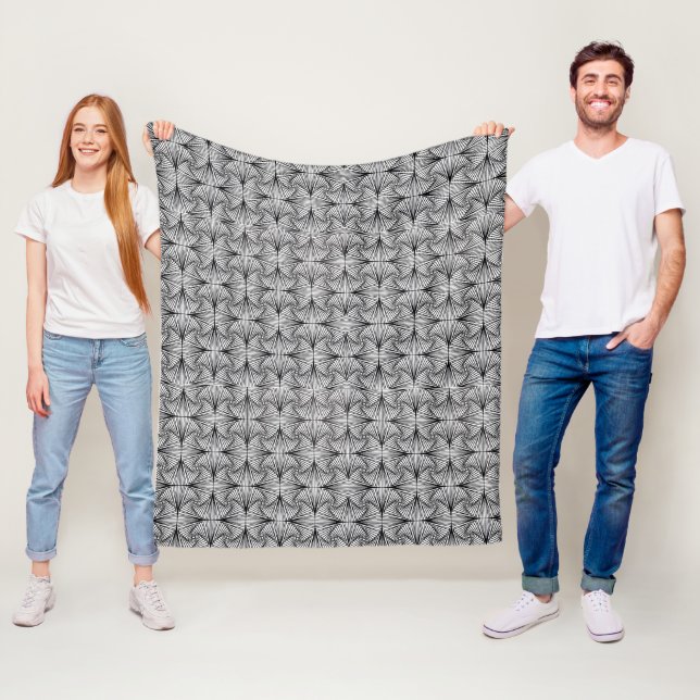Linear Swirls Fleece Blanket (In Situ)