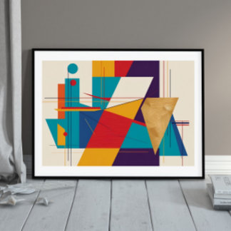 Linear Symphony: Bold Abstract Geometry Poster