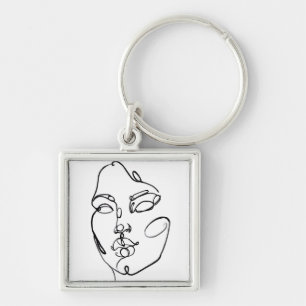 Linear Thoughts - Face Keychain
