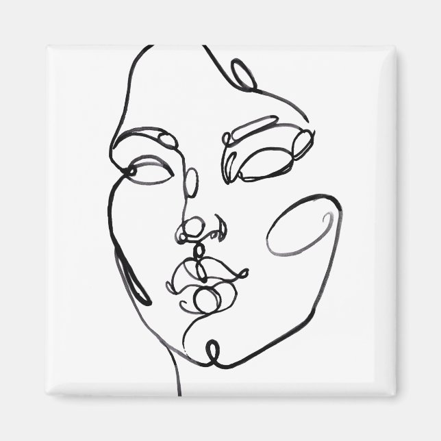 Linear Thoughts - Face Magnet (Front)