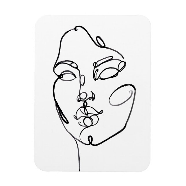Linear Thoughts - Face Magnet (Vertical)