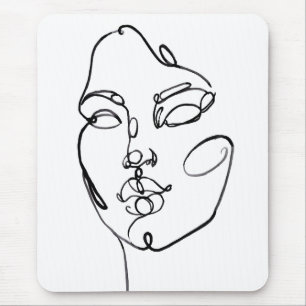 Linear Thoughts - Face Mouse Pad