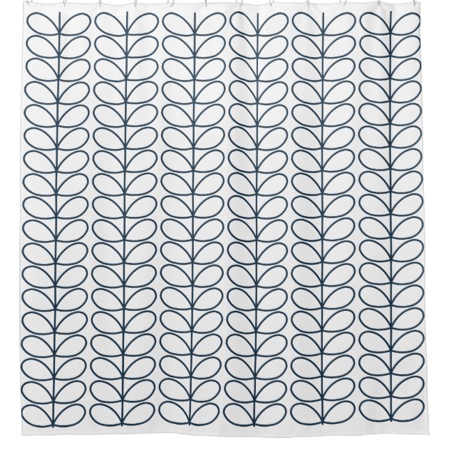 Linear Whale Blue Stem Pattern – Modern Retro (Front)