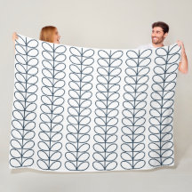 Linear Whale Blue Stem Pattern – Modern Retro