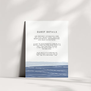 Lineation Wedding Guest Details Card   Slate