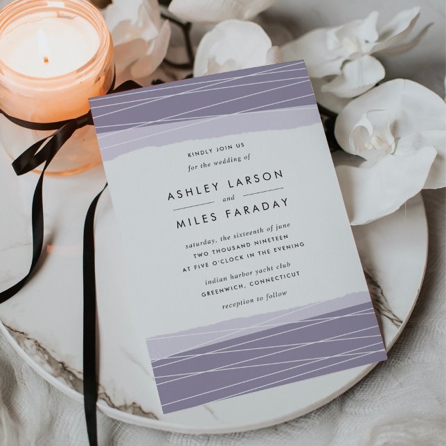 Lineation Wedding Invitation | Amethyst (Creator Uploaded)