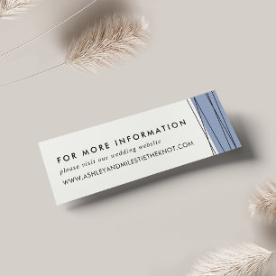 Lineation Wedding Website Cards Steel Blue