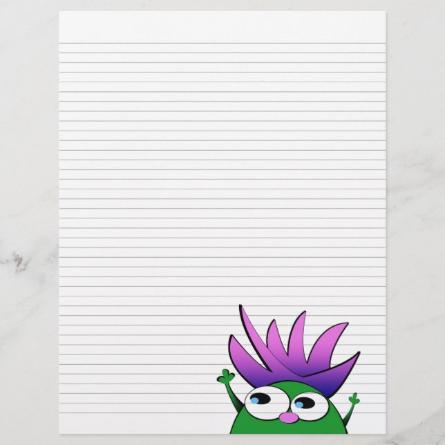 Lined Binder Paper 8.5"x11" Fits Avery Custom (Front)