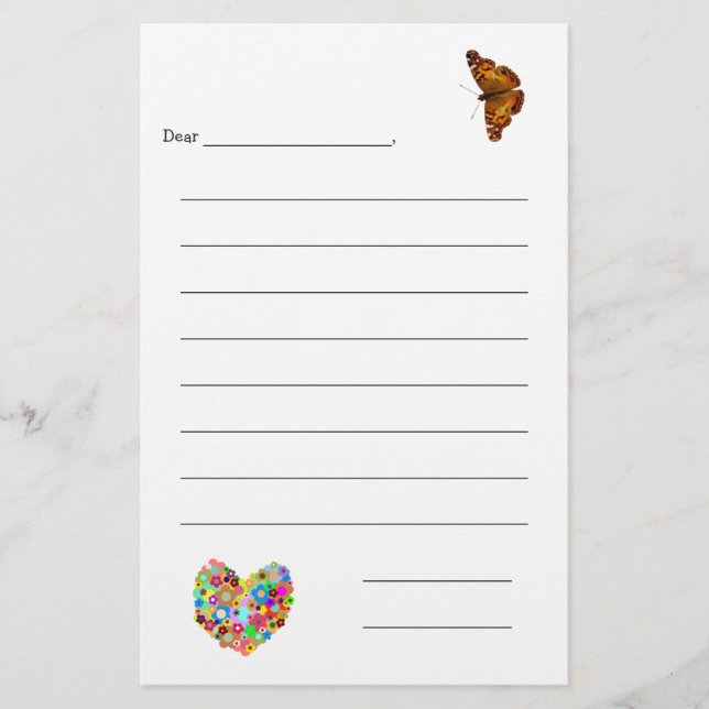 Lined Blank Kids Note Paper (Front)
