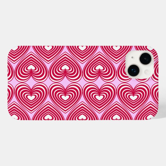 Lined Hearts Case-Mate iPhone Case (Back (Horizontal))
