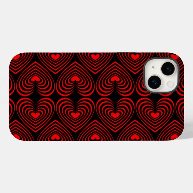Lined Hearts Case-Mate iPhone Case (Back (Horizontal))