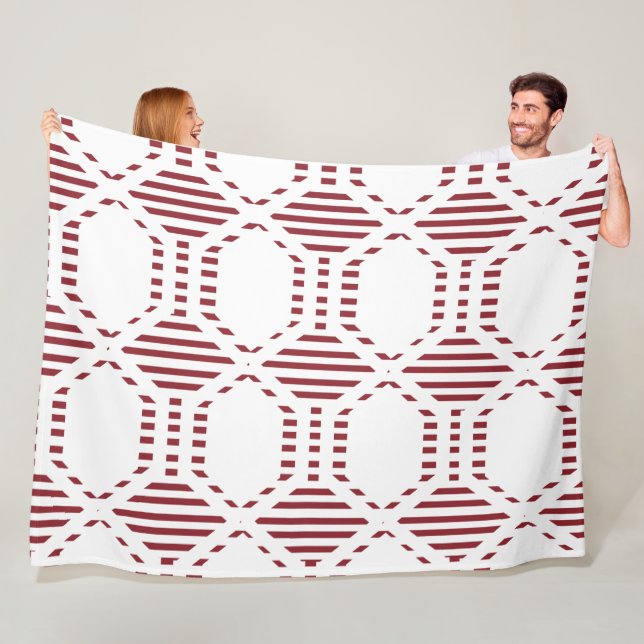 Lined Hexagons  Fleece Blanket (In Situ)