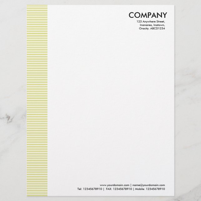 Lined Margin - Banana Yellow Letterhead (Front)