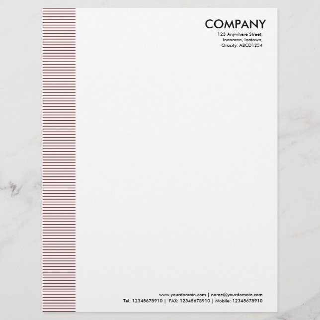 Lined Margin - Brown Letterhead (Front)