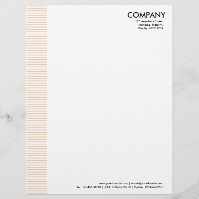 Lined Margin - Sand Letterhead (Front)
