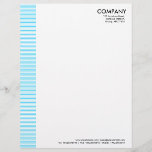Lined Margin - Sky Blue Letterhead