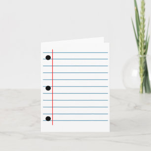 Lined Notebook Paper Group Halloween Costume  Card