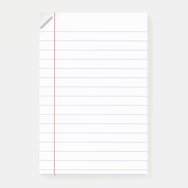 Lined Notebook Paper Notes (Front)