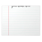 Lined Notepad Personalized