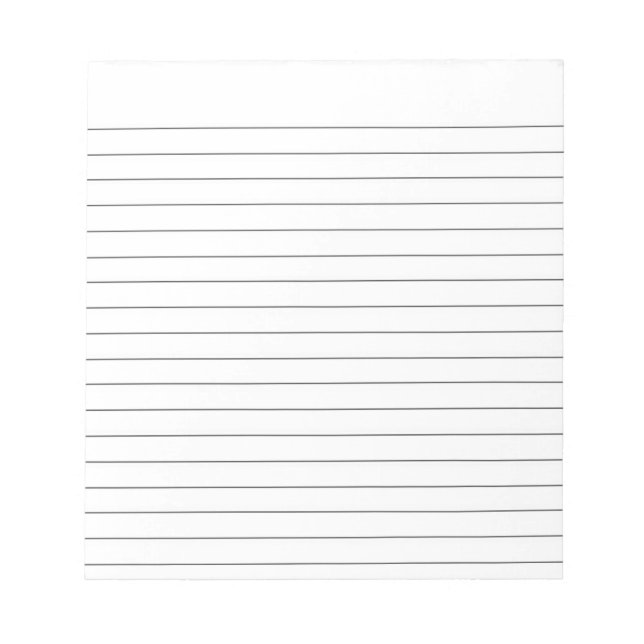 Lined Paper Guides Notepad (Front)
