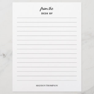 Lined Personalized Name Office Letterhead