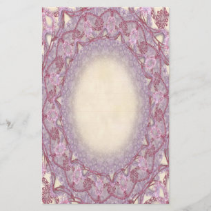 Lined Pink Rose Lace p2 Stationery Pages