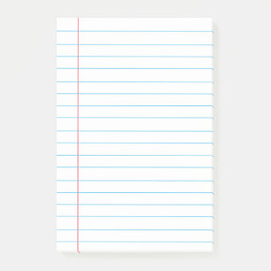 Lined School Notebook Paper Post-it Notes