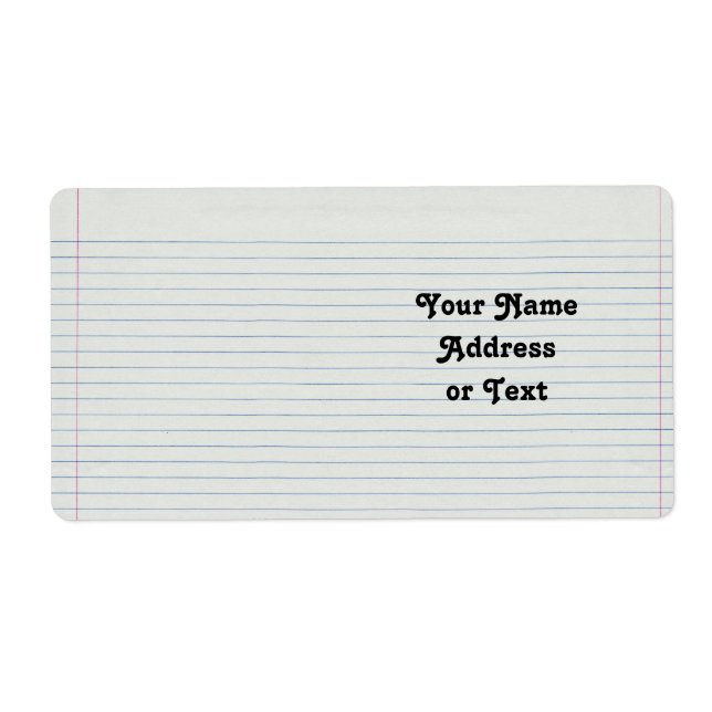 Lined School Paper Background (Front)