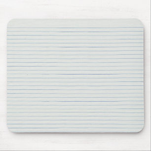 Lined School Paper Background Mouse Pad