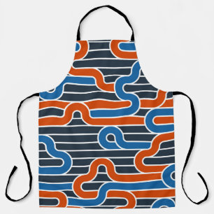 Lined seamless vintage pattern with twisted lines, apron