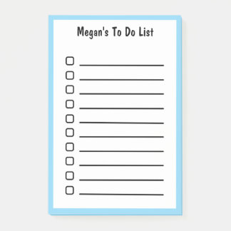 Lined To Do List Light Blue Post-it Notes 