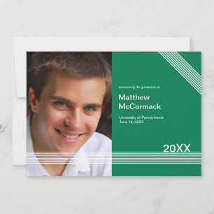 Lined Up 1 Photo Graduation Announcement