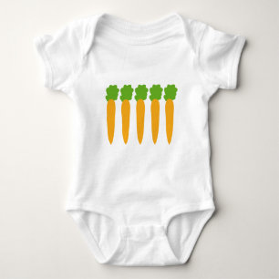lined up carrots baby bodysuit