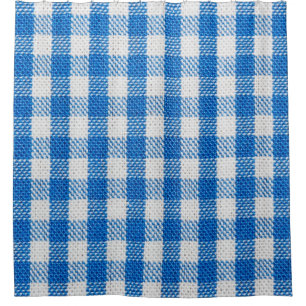 Lined white and blue dining clothes