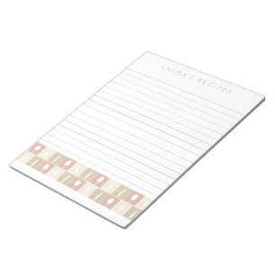 Lined Writing Recipe Pages Personalized Pad