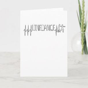 Linedance Line Dance Heartbeat Card