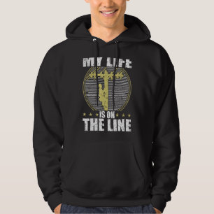Lineman American Power Line Electric Technician Wo Hoodie