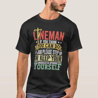 Lineman Apparel Electrician Power Pole Eletric Lin T-Shirt