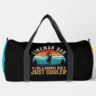 Lineman Dad Cooler Sunset  Duffle Bag