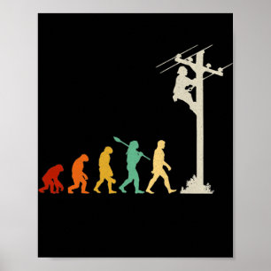 lineman evolution electrician lineman poster