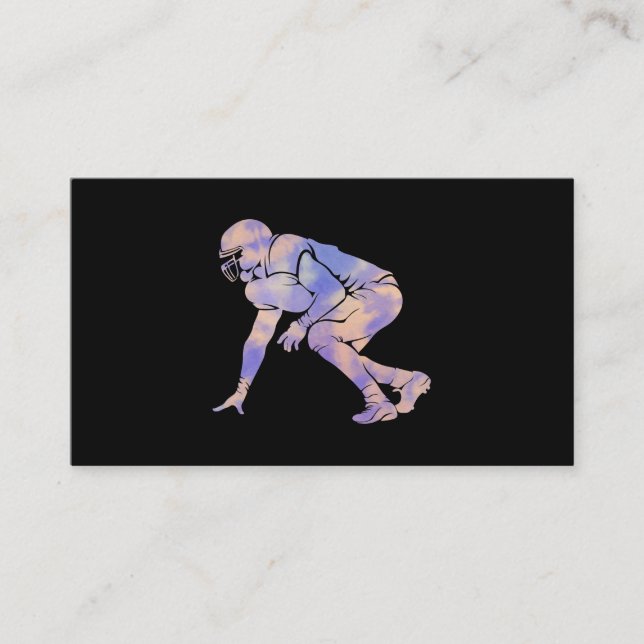 Lineman Football Player Tie Dye Sport Football Fan Business Card (Front)