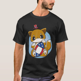 Lineman Fox Plays Football And Serving Pancakes Da T-Shirt