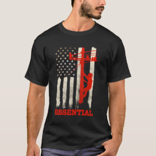 Lineman Gifts Line Worker Image On Back Of Shirt
