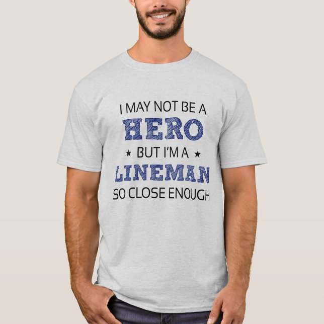 Lineman Humour Novelty T-Shirt (Front)